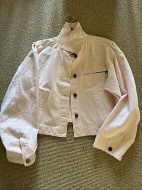 NWOT NEVER WORN- diary boy light pink cotton Jean jacket